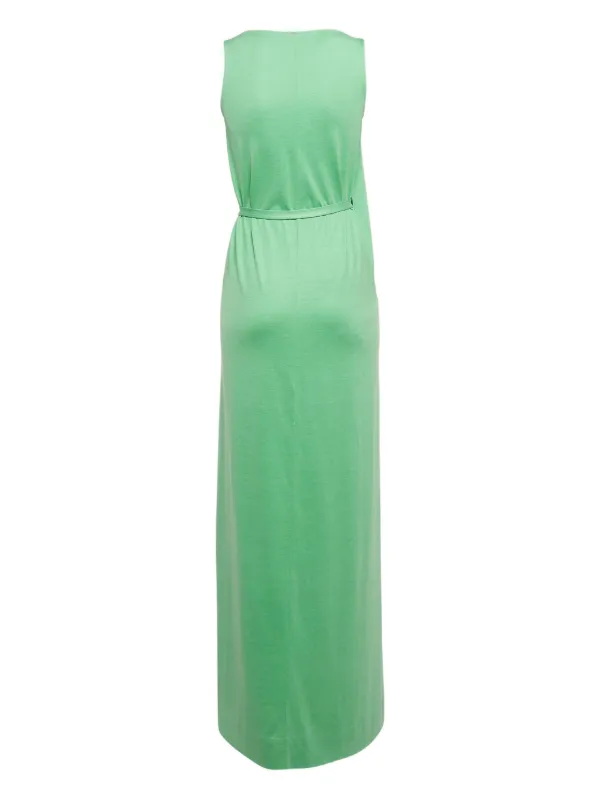 Diane Von Furstenberg Vintage wrap-design Knitted Maxi Dress | Green |  FARFETCH