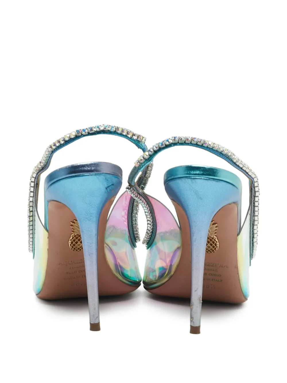 Aquazzura Slingback pumps met kristallen - Blauw