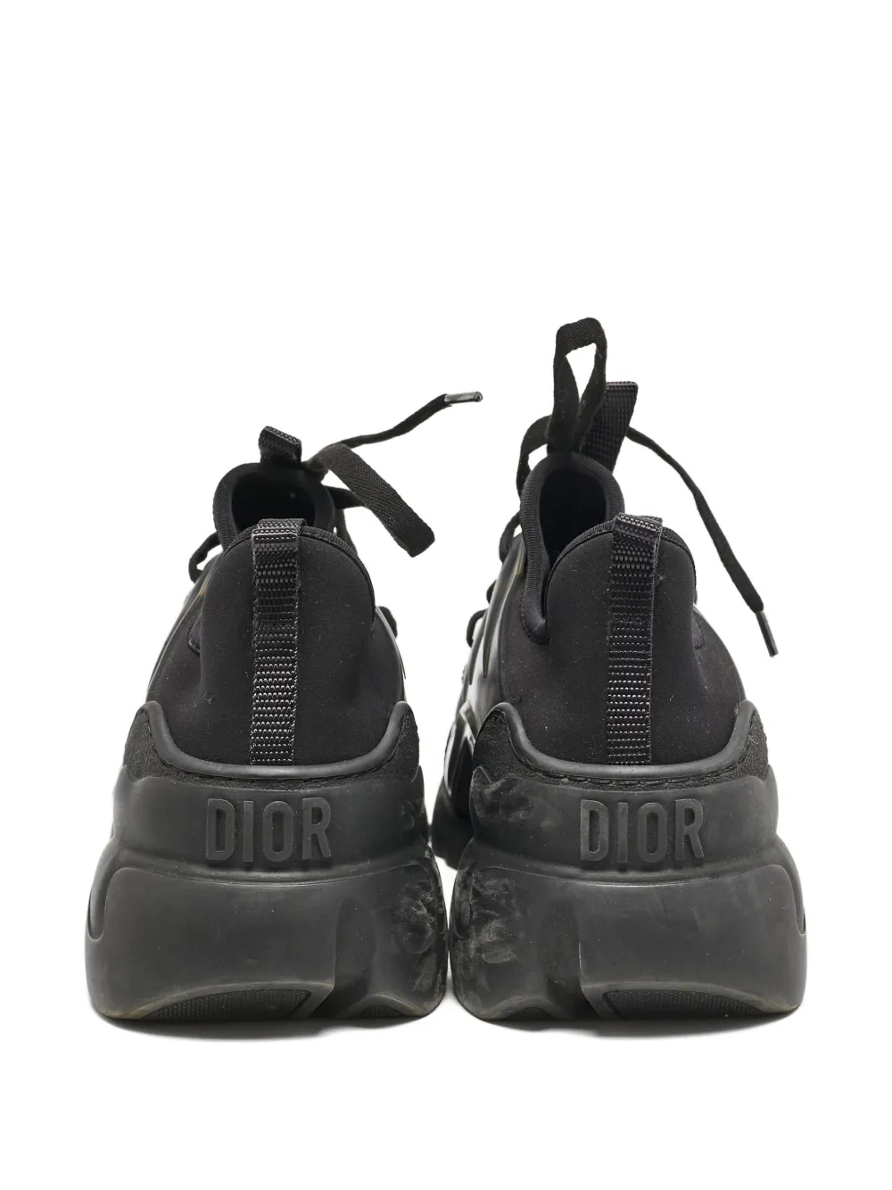 Christian Dior Pre-Owned Sneakers met logo-reliëf - Zwart