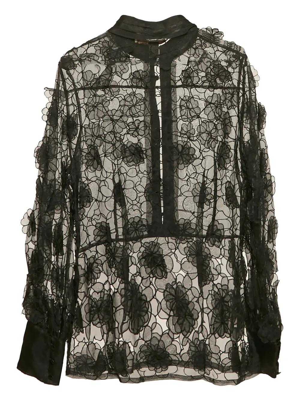 Just Cavalli Vintage pre-owned floral-appliqué blouse | Image 2
