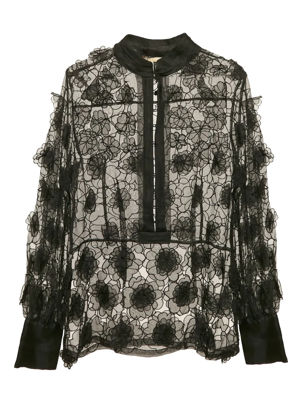 Just Cavalli Vintage プレオウンド フローラル ブラウス - ブラック Just Cavalli Vintage プレオウンド フローラル ブラウス - ブラック