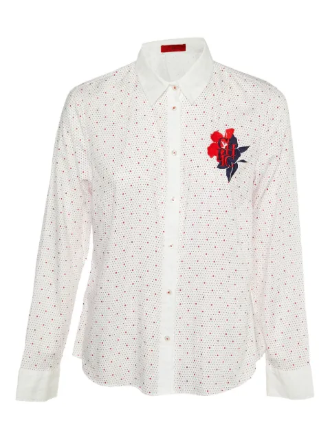 Carolina Herrera polka-dot embroidered shirt