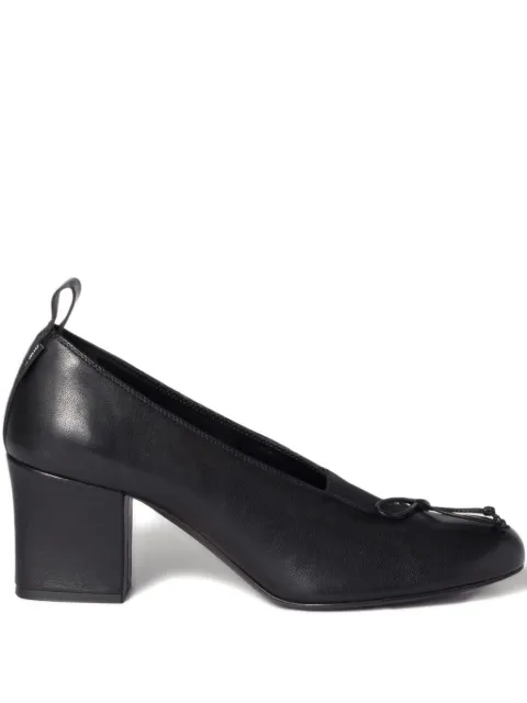 Miu Miu 65mm bow-detail block-heel pumps