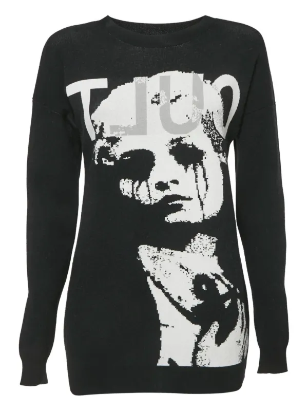 Alexander McQueen Pre-Owned 2023 Face インターシャ セーター