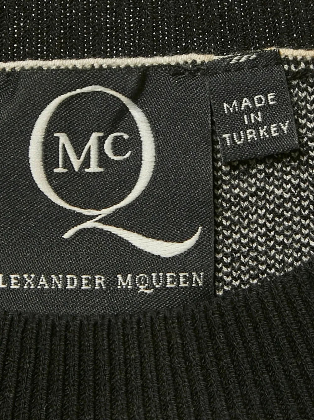 Pre-owned Alexander Mcqueen 2023 Face Intarsia Knit Sweater In Black