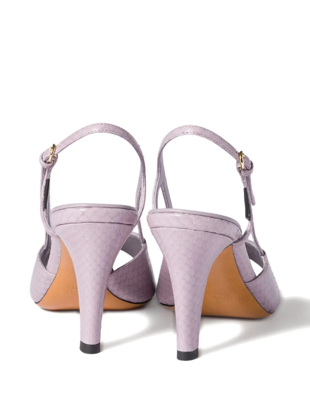 Miu Miu Slingback Heeled Sandals In Purple