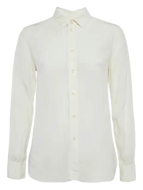 Saint Laurent Pre-Owned blusa de seda con botones