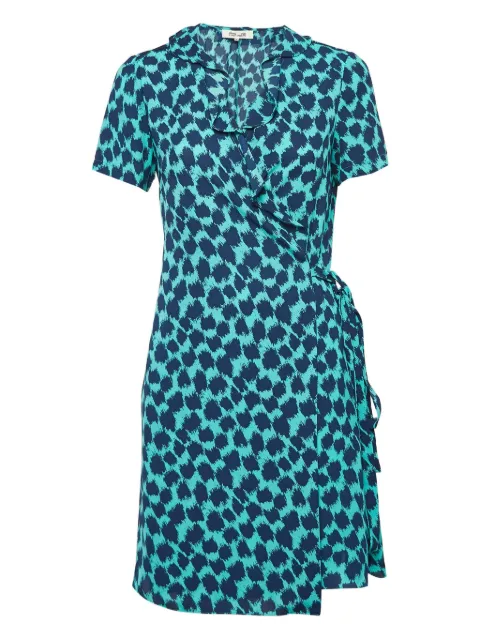 Diane Von Furstenberg Vintage printed wrap-design mini dress