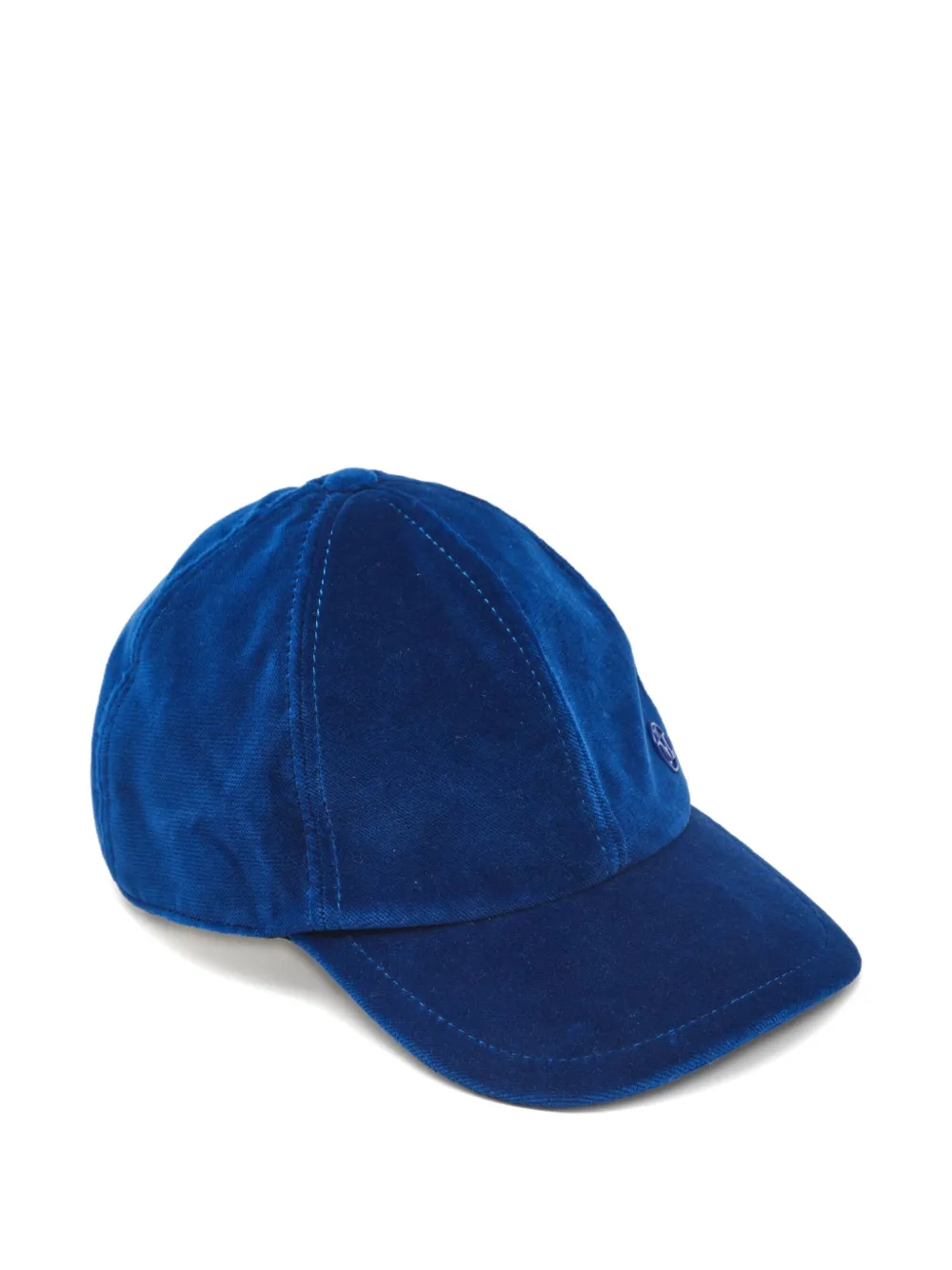 Pre-owned Maison Michel Velvet Structured Cap In Blue