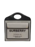 Burberry Pre-Owned leather-trim canvas tote bag - Black