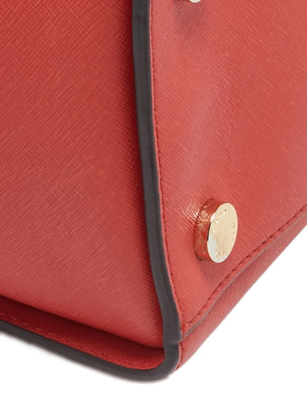 Pre-owned Michael Kors Vintage 2024 Saffiano Leather Satchel Bag In Red