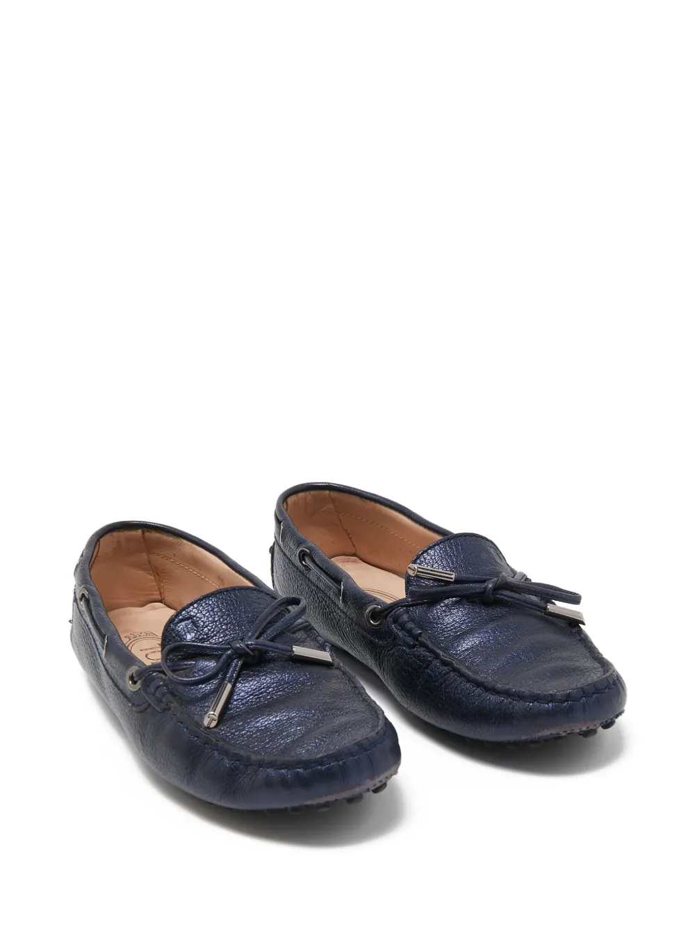 Tod's Vintage Gommino leren loafers met strik - Blauw