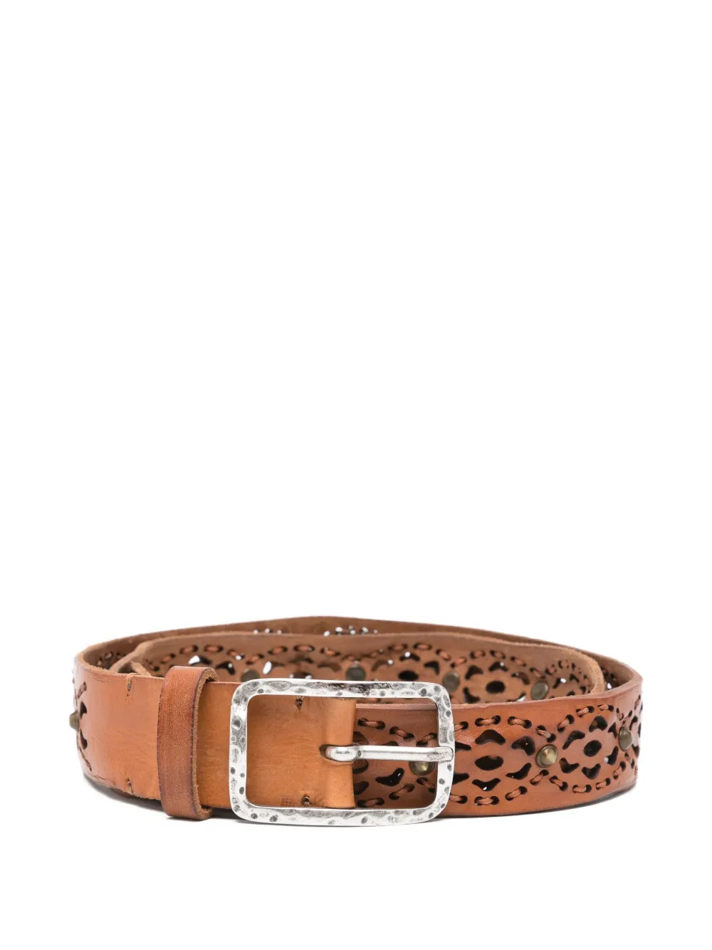 leather cut-out belt