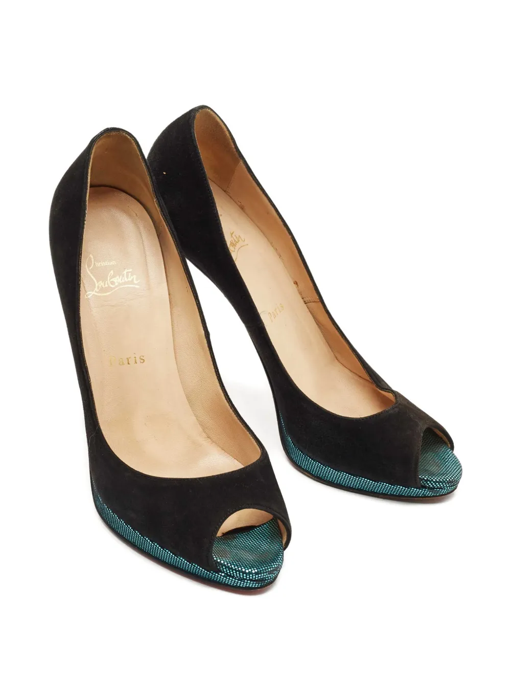 Christian Louboutin Pre-Owned 125 mm Yolanda suède pumps - Zwart