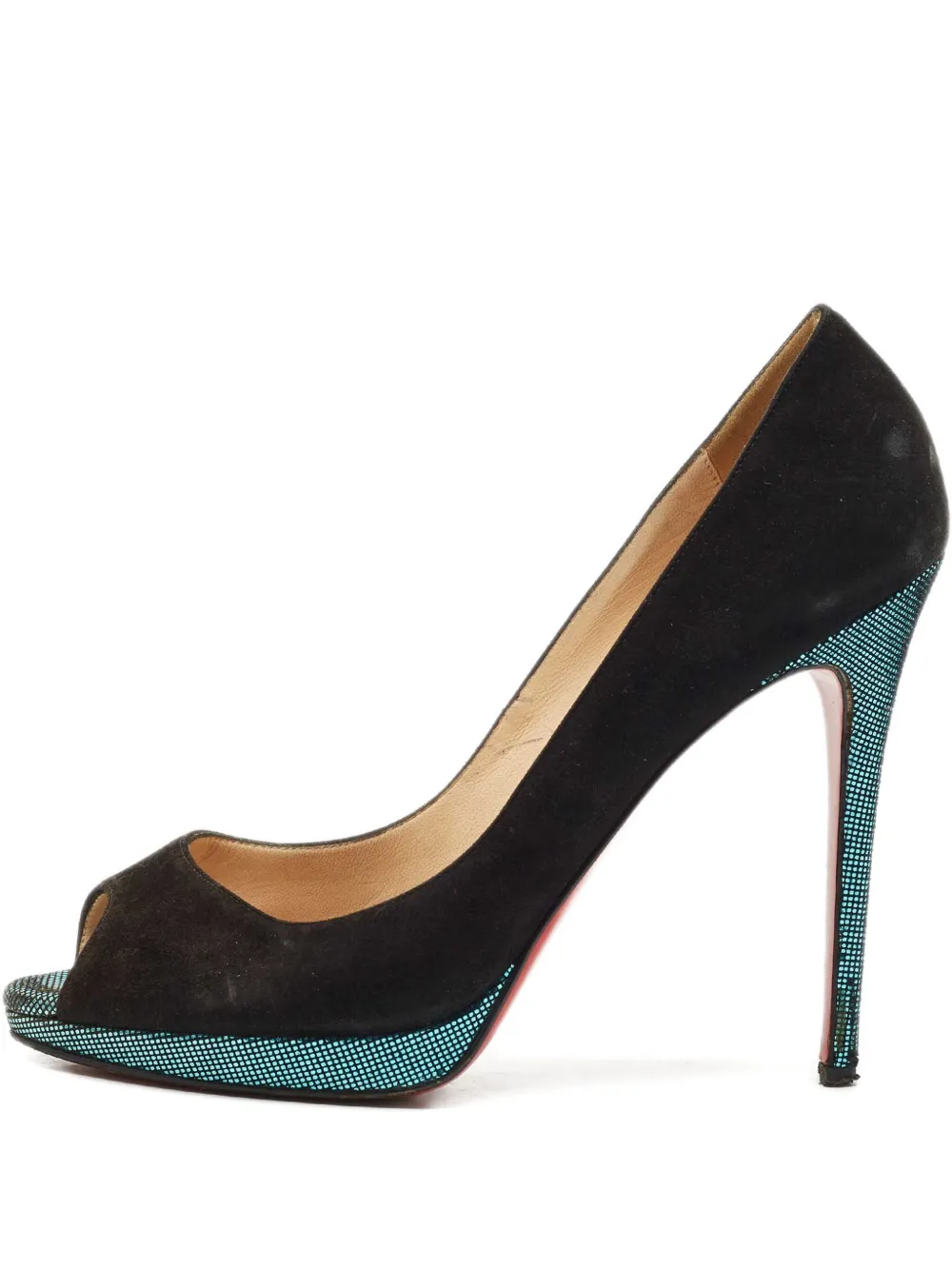 Christian Louboutin Pre-Owned escarpins Yolanda 125 mm en daim | noir | Image 1