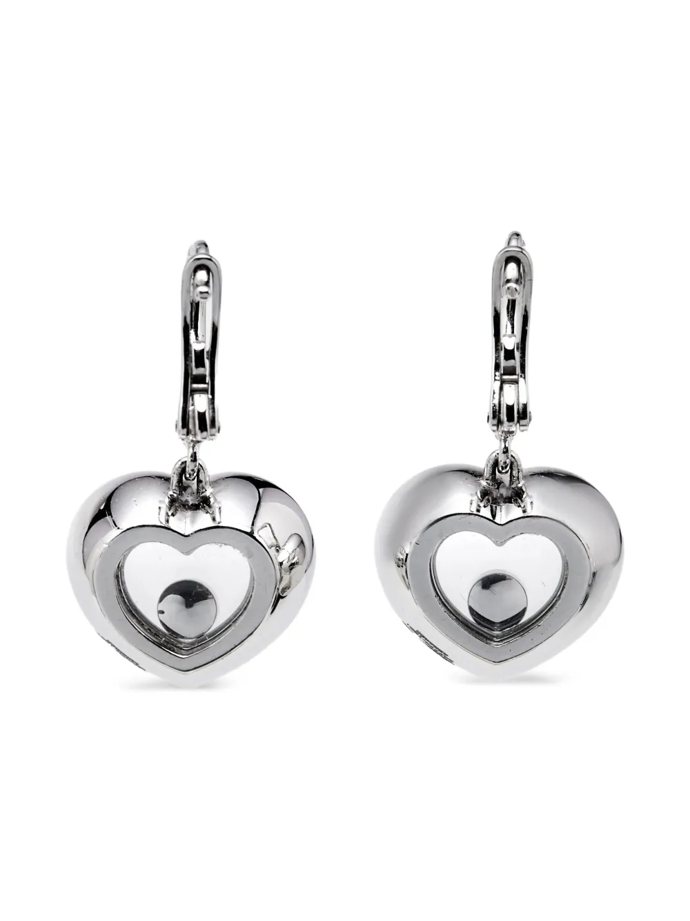 Chopard Pre-Owned 18K White Gold happy Hearts diamond earrings | Silver | Image 1