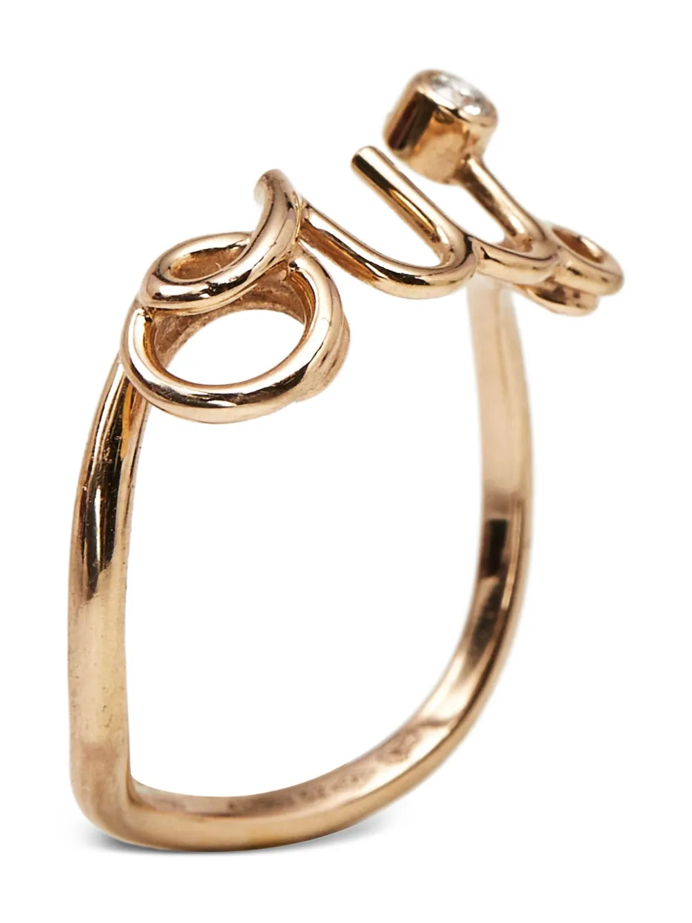 Christian Dior Pre-Owned Oui ダイヤモンド リング 18Kローズゴールド