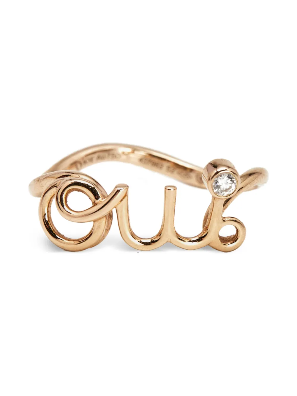 Christian Dior Pre-Owned Oui ダイヤモンド リング 18Kローズゴールド - ピンク Christian Dior Pre-Owned Oui ダイヤモンド リング 18Kローズゴールド - ピンク