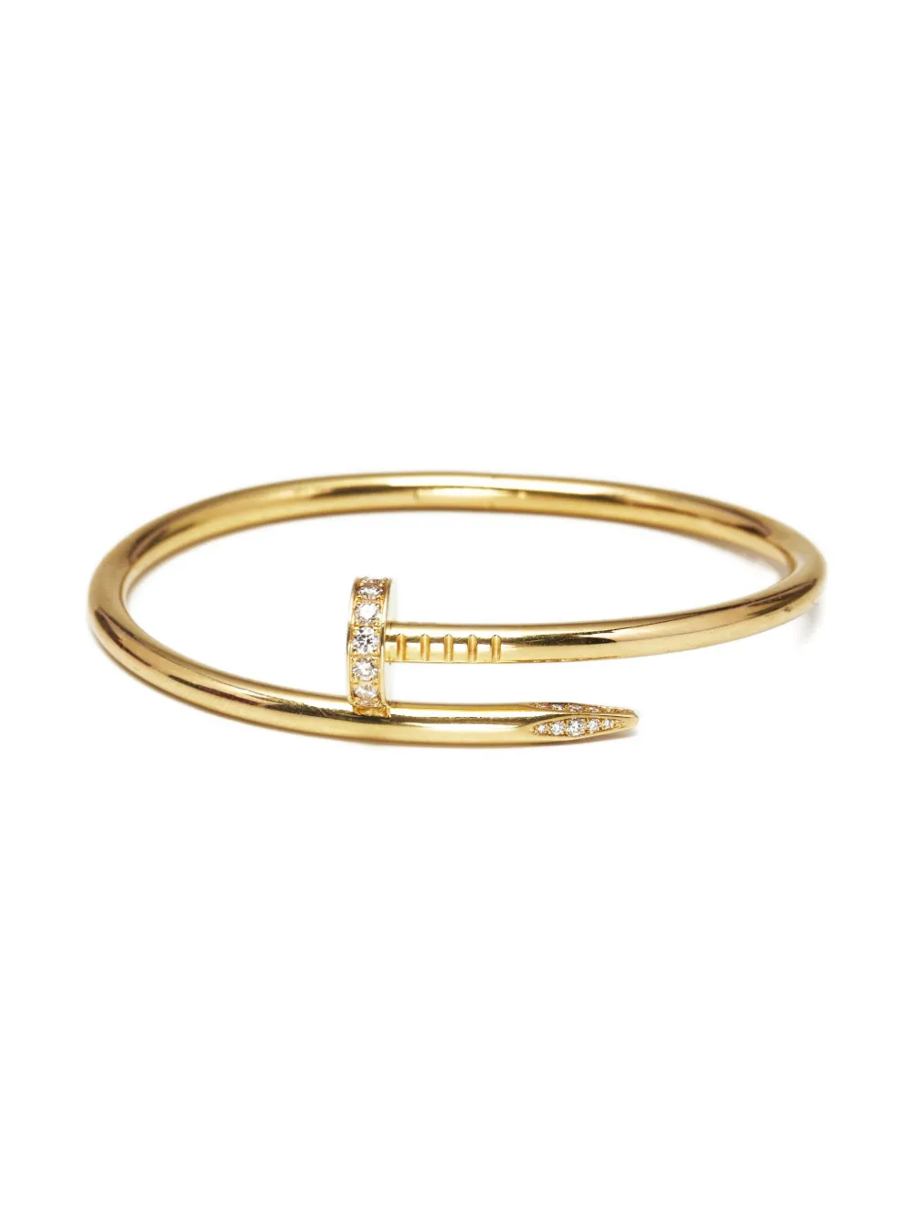 Cartier ジュスト アン クル ダイヤモンド ブレスレット 18Kイエローゴールド - ゴールドトーン Cartier ジュスト アン クル ダイヤモンド ブレスレット 18Kイエローゴールド - ゴールドトーン