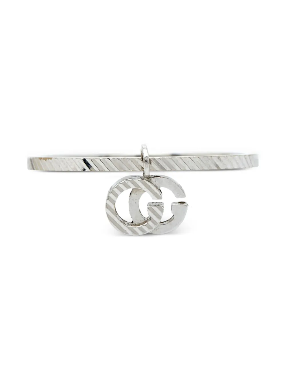 Gucci Pre-Owned GGランニング リング 18Kホワイトゴールド - シルバートーン Gucci Pre-Owned GGランニング リング 18Kホワイトゴールド - シルバートーン