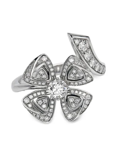 Bvlgari Pre-Owned anillo Fiorever en oro blanco de 18kt con diamantes