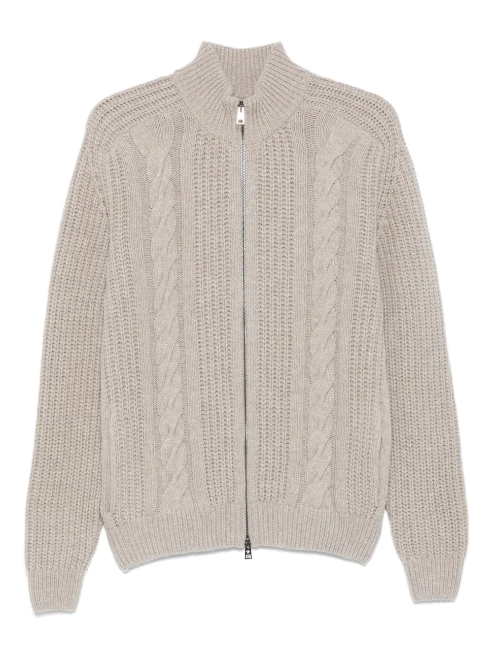 Tagliatore Kabelgebreid vest Beige