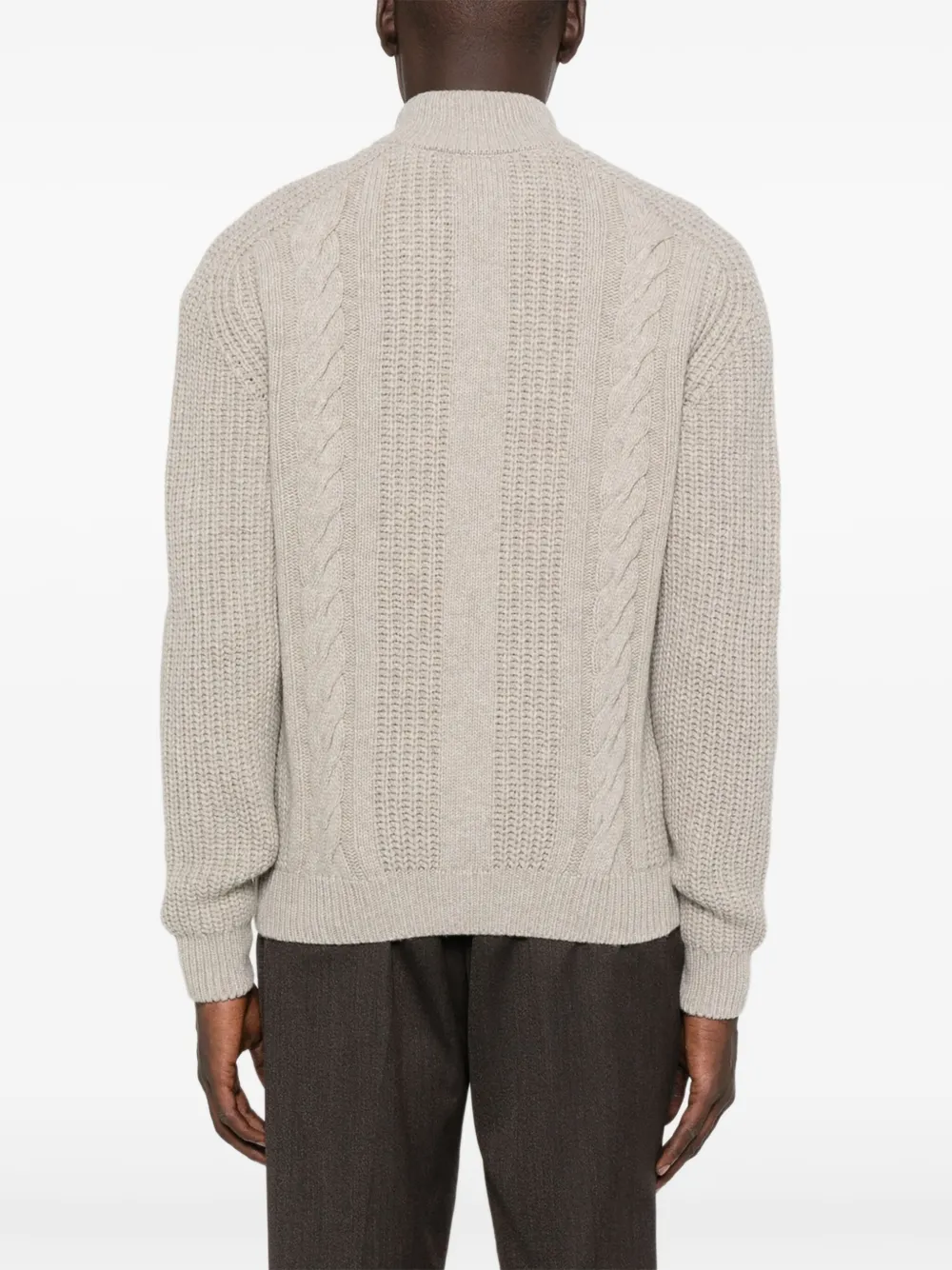 Tagliatore Kabelgebreid vest Beige