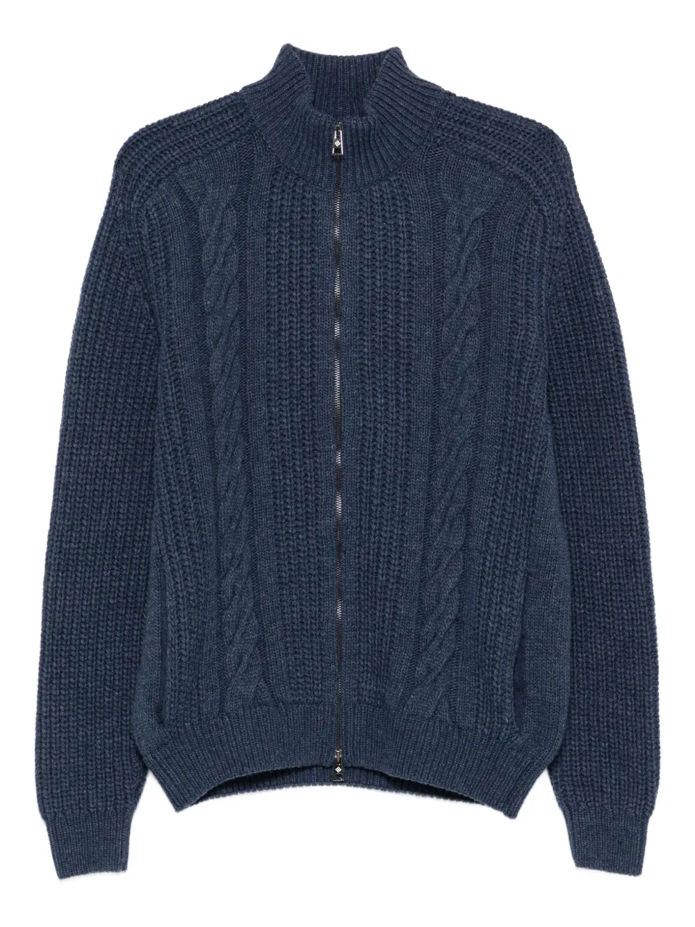 Tagliatore Kabelgebreid vest Blauw