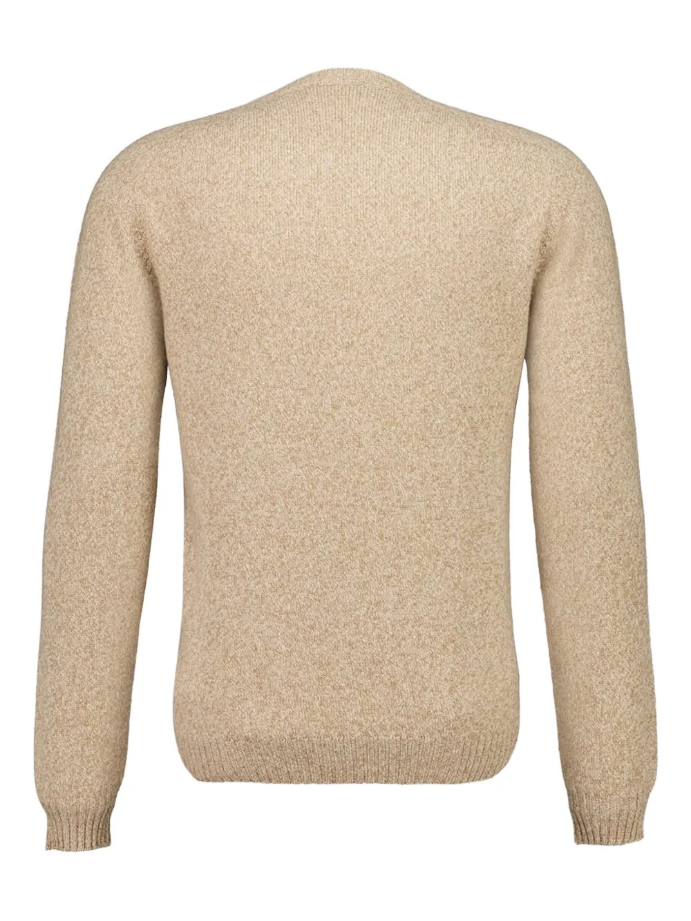 Boglioli Trui van wol-kasjmierblend met ronde hals - Beige