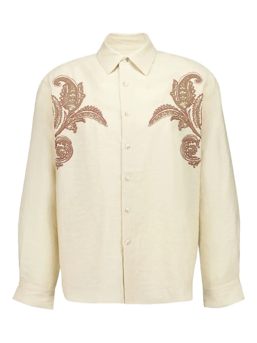 Commas Paisley-embroidered Long-sleeve Shirt In Neutral