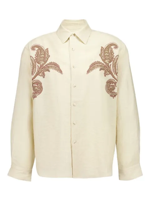 COMMAS paisley-embroidered long-sleeve shirt