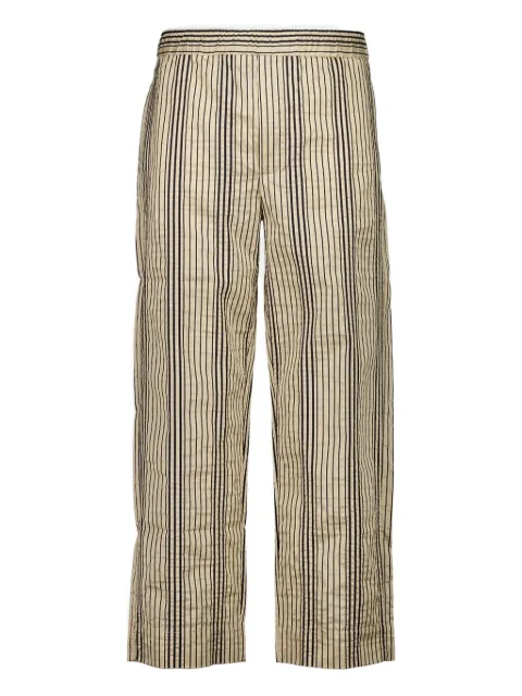 COMMAS striped elasticated-waist trousers