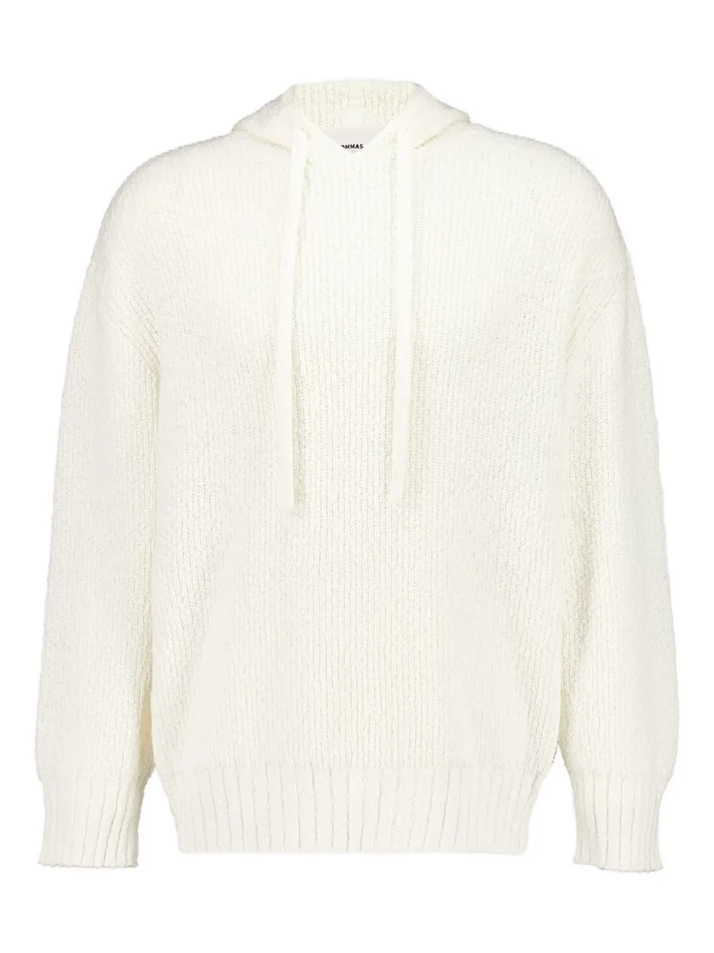 Commas Knit Hoodie In White