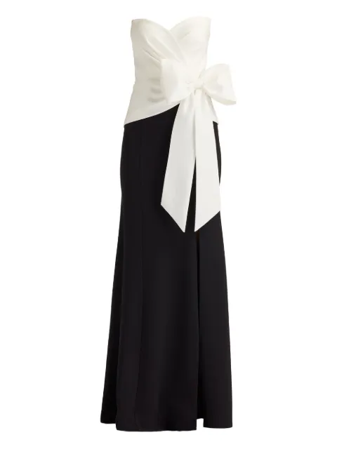 Tadashi Shoji bow-detail strapless maxi dress