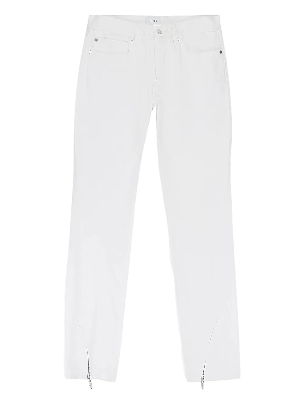 RHUDE Jeans dritti con zip - Bianco