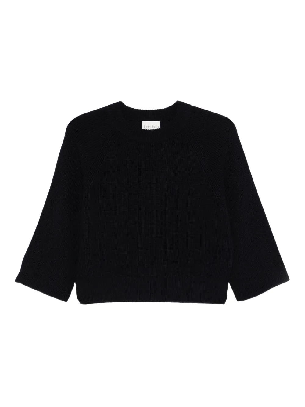 Forte Cropped trui met raglan mouwen Blauw