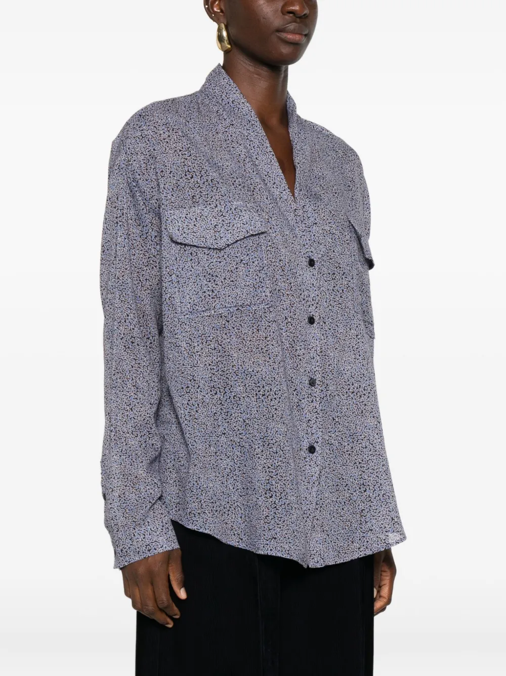 Forte Blouse met print Blauw
