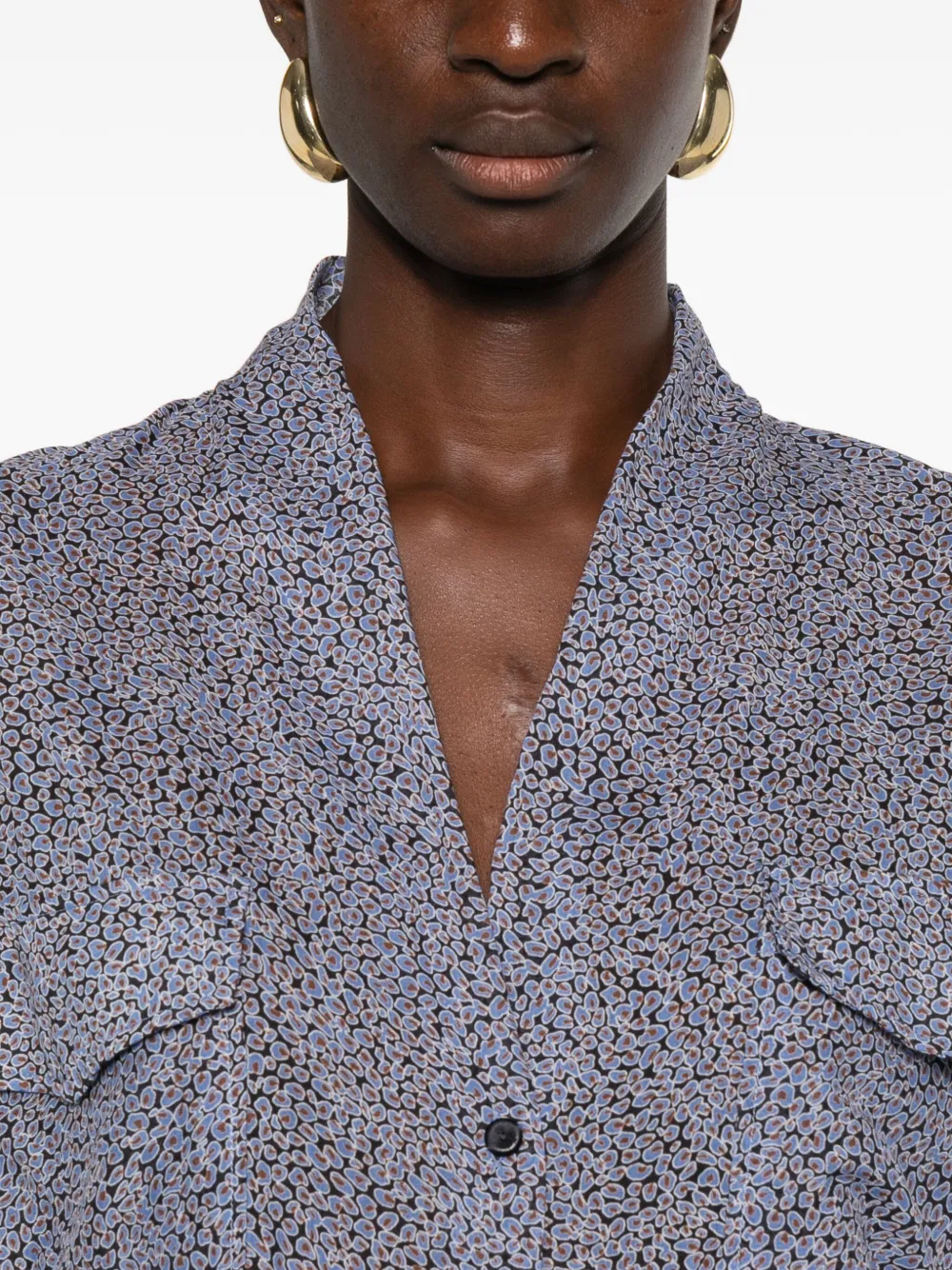 Forte Blouse met print Blauw