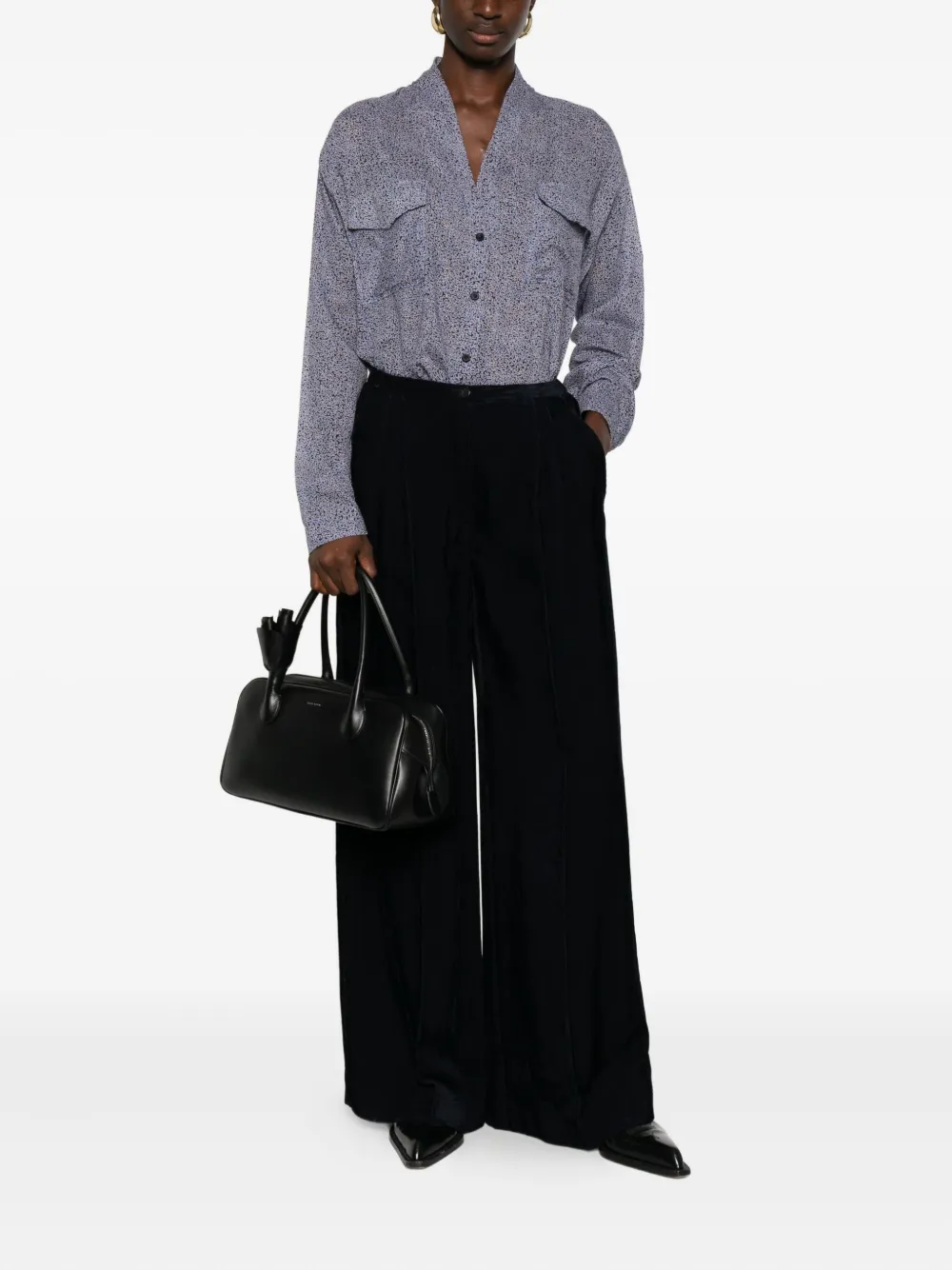 Forte Forte Blouse met print - Blauw