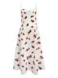 KHAITE Isabella floral-print midi dress - Neutrals