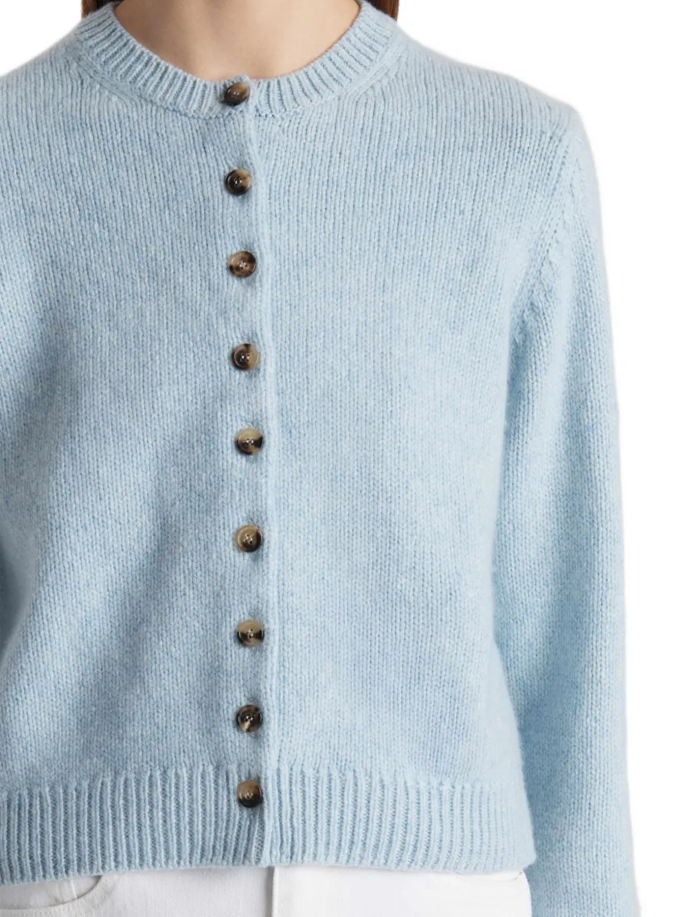 KHAITE Everheart kasjmier vest met knopen Blauw