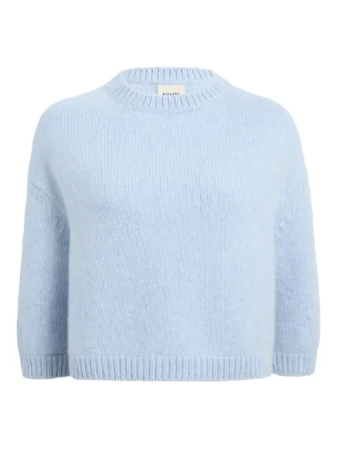 KHAITE Sabina crew-neck cropped sweater