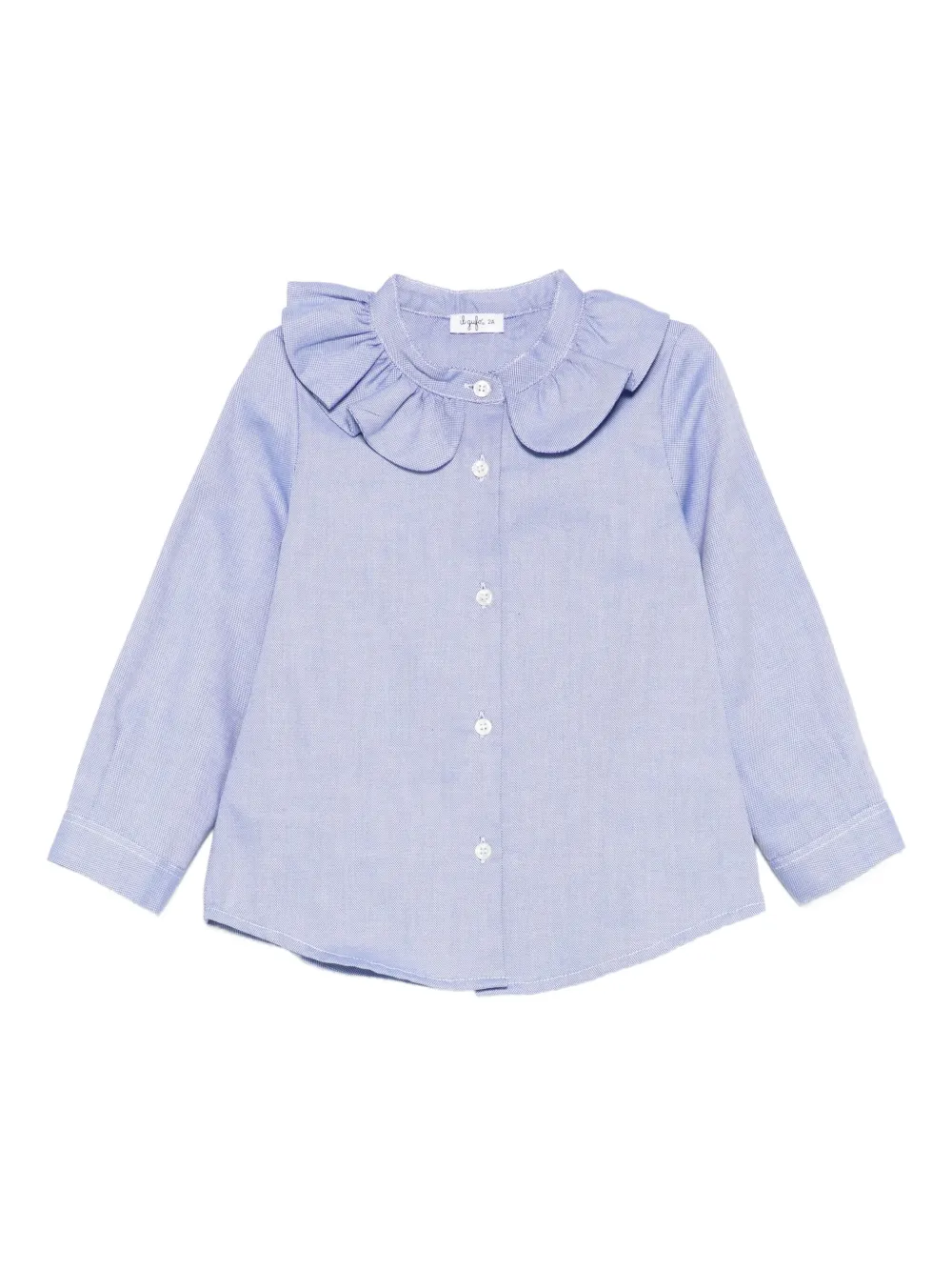 Il Gufo ruffled-collar cotton shirt | Blue | Image 1