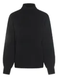 Malo high-neck balloon-sleeve sweater - Black