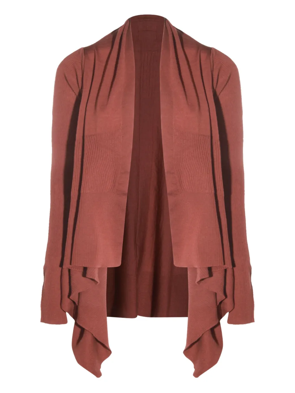 ribbed asymmetric cardigan