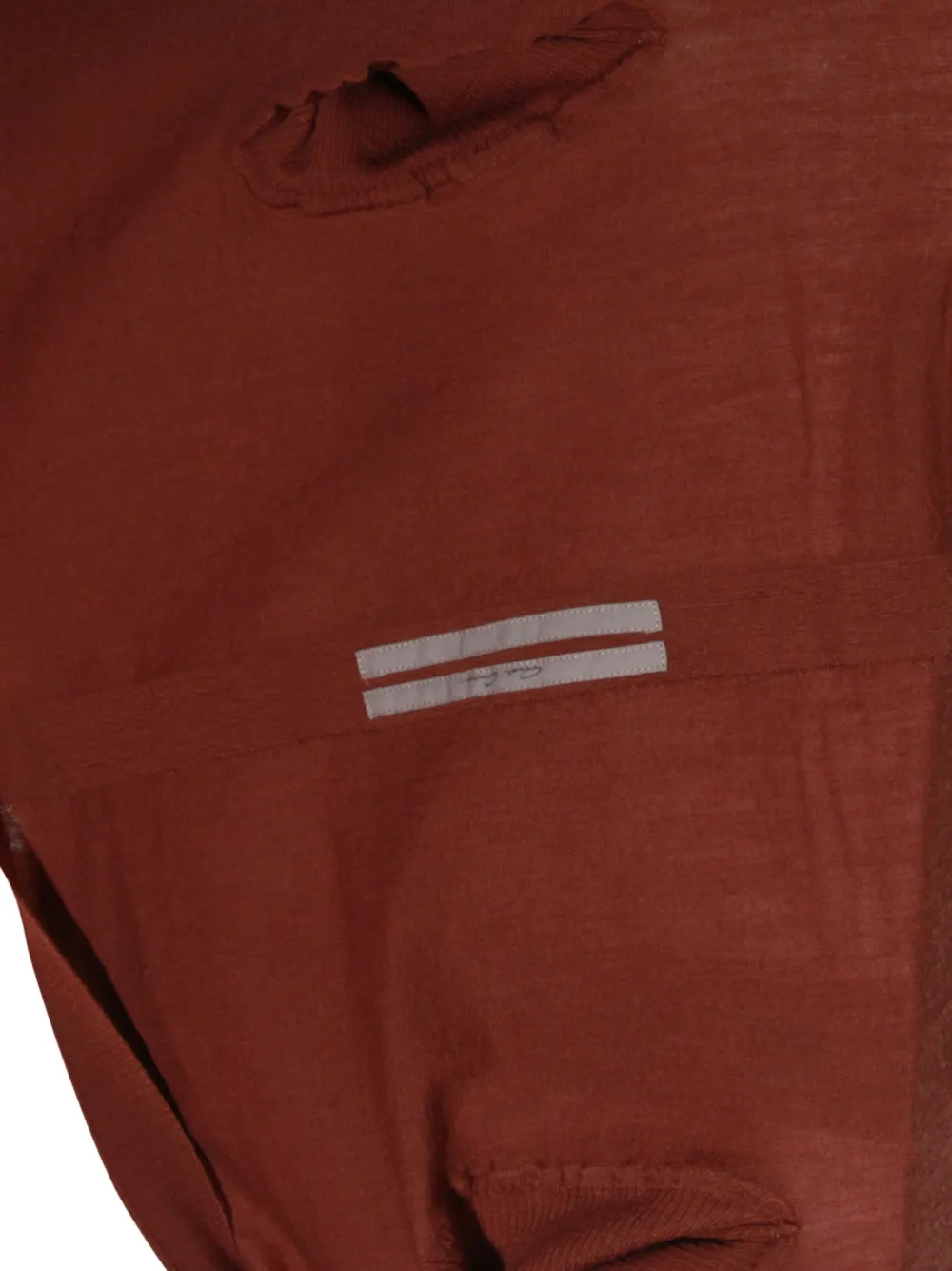 Rick Owens Asymmetrisch geribbeld vest Bruin