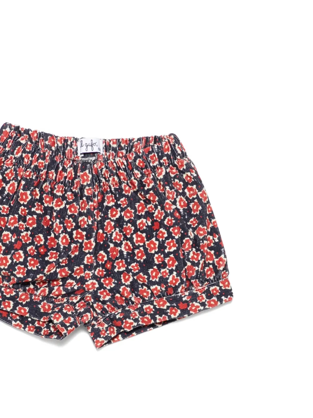 Il Gufo embroidered-floral shorts set Blauw