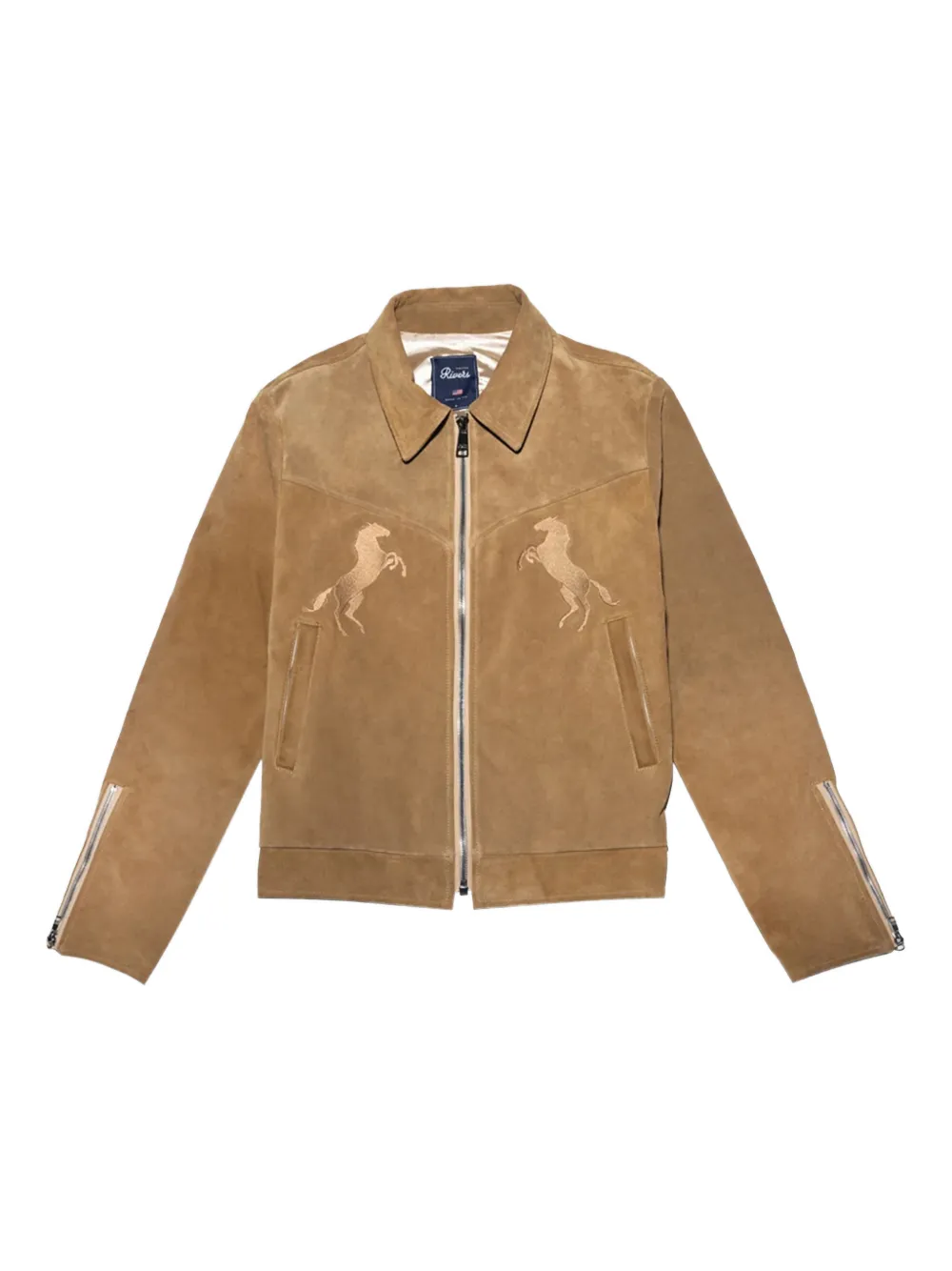 United Rivers horse-embroidery jacket - Marrone