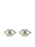 Mateo emerald evil eye diamond earrings - Gold