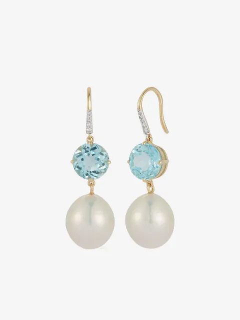 Mateo 14K yellow gold multi-stone drop earrings